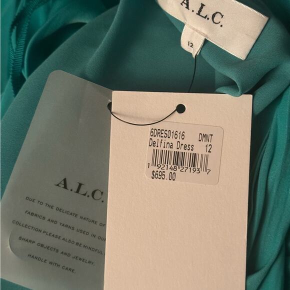 A.L.C. Delfina Dress in Deep Mint - 12 - Picture 5 of 7